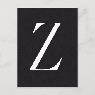 Carte Postale Lettre monogramme Z