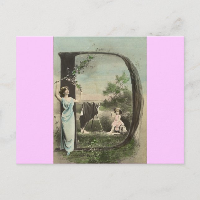 CARTE POSTALE LETTRE MONOGRAPHIQUE D (Devant)