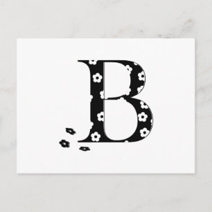 Carte Postale LETTRE Motif Fleur B