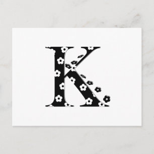 Carte Postale LETTRE Motif Fleur K