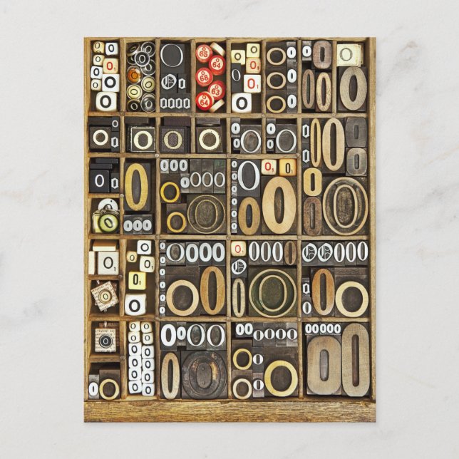 Carte Postale Lettre O (Devant)