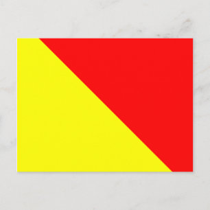 Carte Postale Lettre O du signal d'indicateur alphabétique