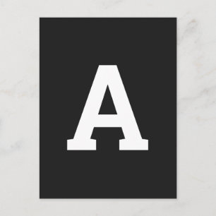 Carte Postale Lettre personnalisée Alphabet Minimaliste modern