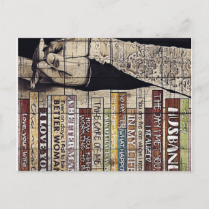 Carte Postale Lettre pour la famille   Décoration de la famille 