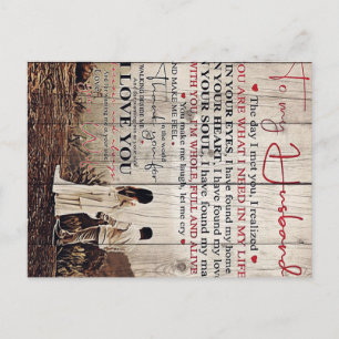Carte Postale Lettre pour lui Cadeau cool pour mon mari