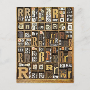 Carte Postale Lettre R