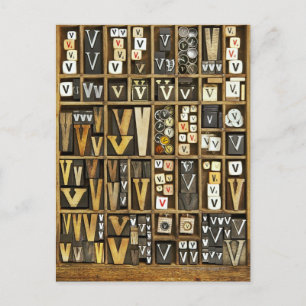 Carte Postale Lettre V