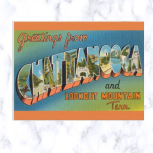 Carte Postale LETTRE vintage CHattanooga Tennessee