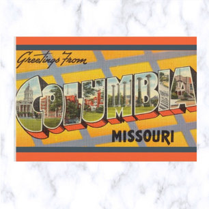 Carte Postale LETTRE vintage GRÂCE Columbia Missouri
