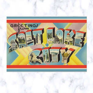 Carte Postale LETTRE vintage GRÂCE SAL Lake City Utah