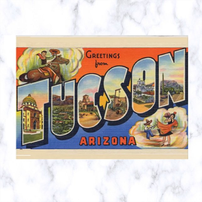 Carte Postale LETTRE vintage Tuscon Arizona (Créateur téléchargé)