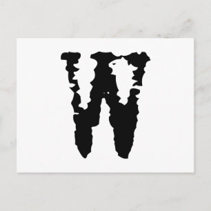 Carte Postale Lettre W