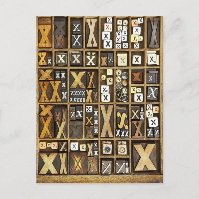 Carte Postale Lettre X (Devant)