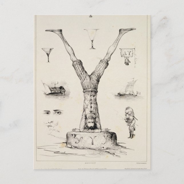 Carte Postale Lettre Y d'un alphabet (Devant)