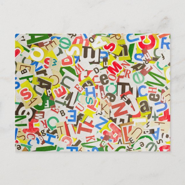 Carte Postale Lettres (Devant)
