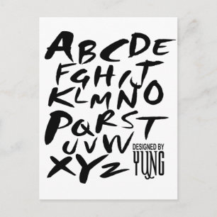 Carte Postale Lettres alphabétiques A à Z