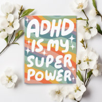 Lettres bulles ADHD Super Power Fun sur mesure