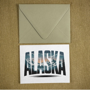 Carte Postale Lettres d'aventure en plein air vintage en Alaska