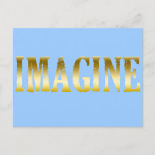 Carte Postale Lettres d'or Imaginez sur T-shirts, Mugs, Cadeaux