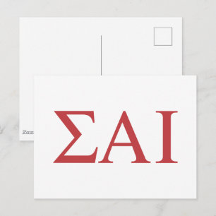Carte Postale Lettres grecques Sigma Alpha Iota