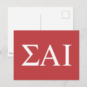 Carte Postale Lettres grecques Sigma Alpha Iota
