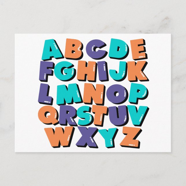 Carte postale - Lettres joyeuses (Devant)