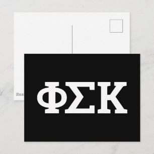 Carte Postale Lettres Phi Sigma Kappa
