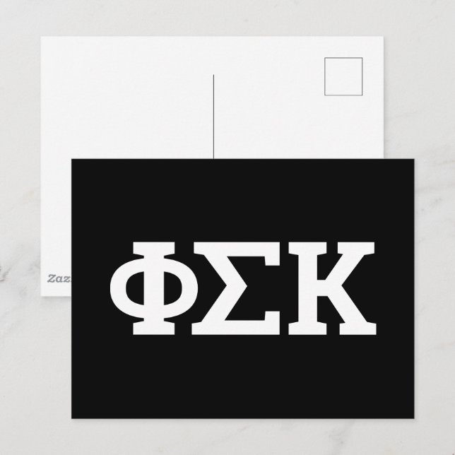 Carte Postale Lettres Phi Sigma Kappa (Devant / Derrière)