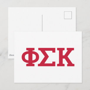 Carte Postale Lettres Phi Sigma Kappa