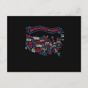 Carte Postale Lettres USA