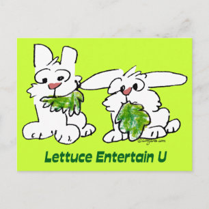 Carte Postale Lettuce Entertain U Cartoon Rabbits
