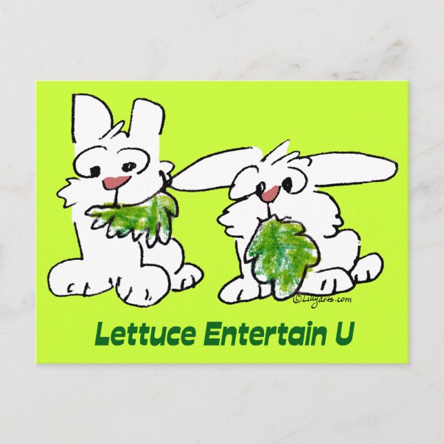 Carte Postale Lettuce Entertain U Cartoon Rabbits (Devant)