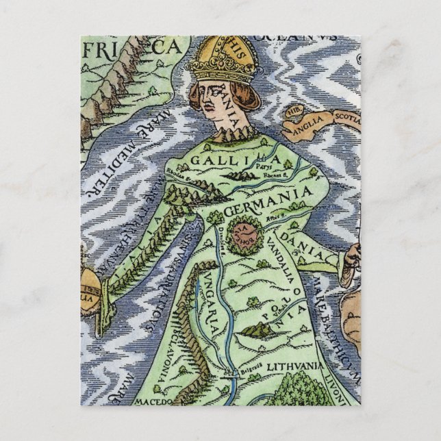 CARTE POSTALE L'EUROPE EN REINE, 1588 (Devant)