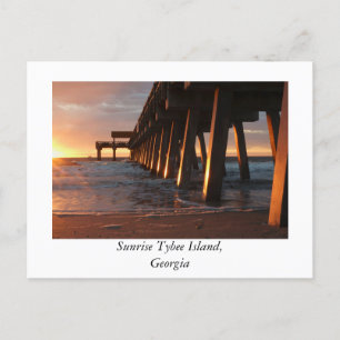 Carte Postale Levée de soleil à Tybee Island Géorgie