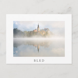 Carte Postale Levée de soleil de Foggy au lac Bled