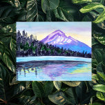 Carte Postale Levée de soleil du mont Hood au lac perdu<br><div class="desc">La peinture d'aquarelle du lever du soleil du mont Hood inspirée d'une visite à Lost Lake. Main peinte par moi pour toi. Ajoutez ou modifiez votre propre texte si vous souhaitez le customiser. N'oubliez pas de jeter un oeil à ma boutique pour plus de divertissement!</div>