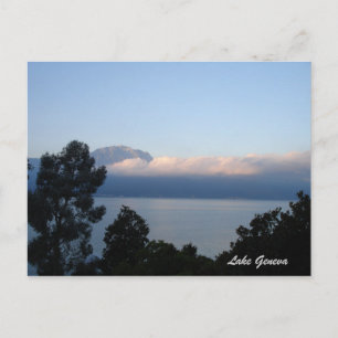 Carte Postale Levée de soleil sur le lac Léman