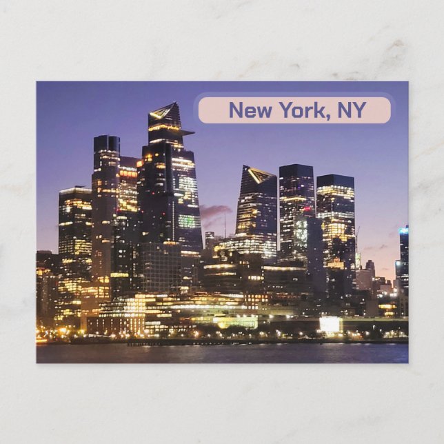 Carte Postale Levée de soleil sur Manhattan, rivière Hudson (Devant)