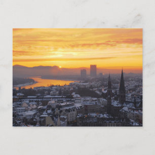 Carte postale Lever au-dessus de Bonn en Allemagne