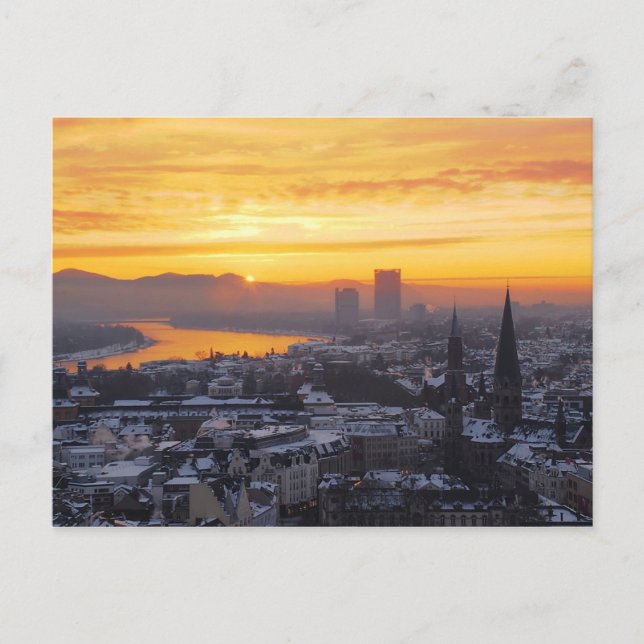 Carte postale Lever au-dessus de Bonn en Allemagne (Devant)