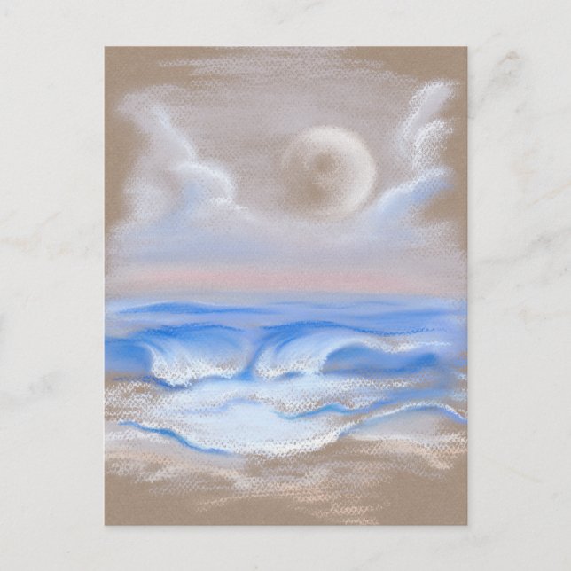 Carte Postale Lever de lune sur Myrtle Beach (Devant)