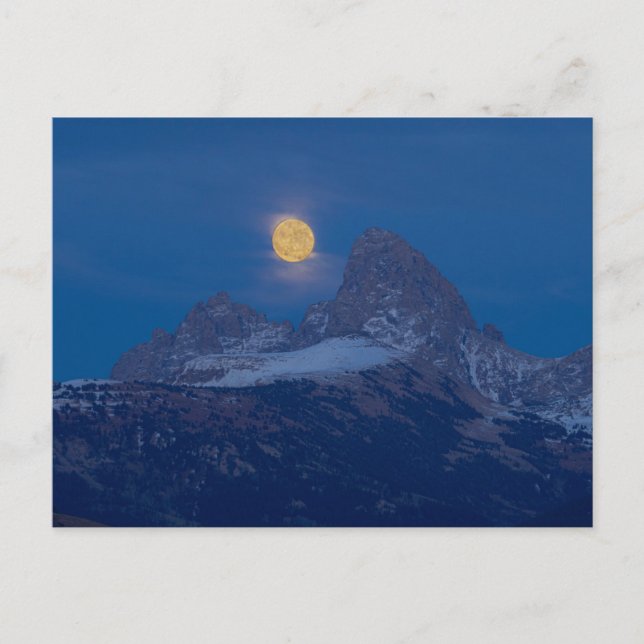 Carte Postale Lever de pleine lune | Grand Teton Driggs, Idaho (Devant)
