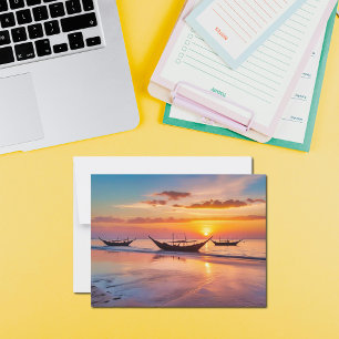 Carte Postale Lever de soleil à Al Wakrah Beach - Qatar