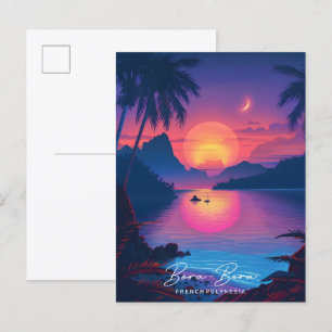 Carte Postale Lever de soleil à Bora-Bora France Polynésie Voyag