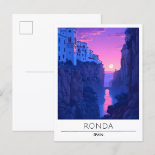 Carte Postale Lever de soleil à Ronda Espagne Voyage