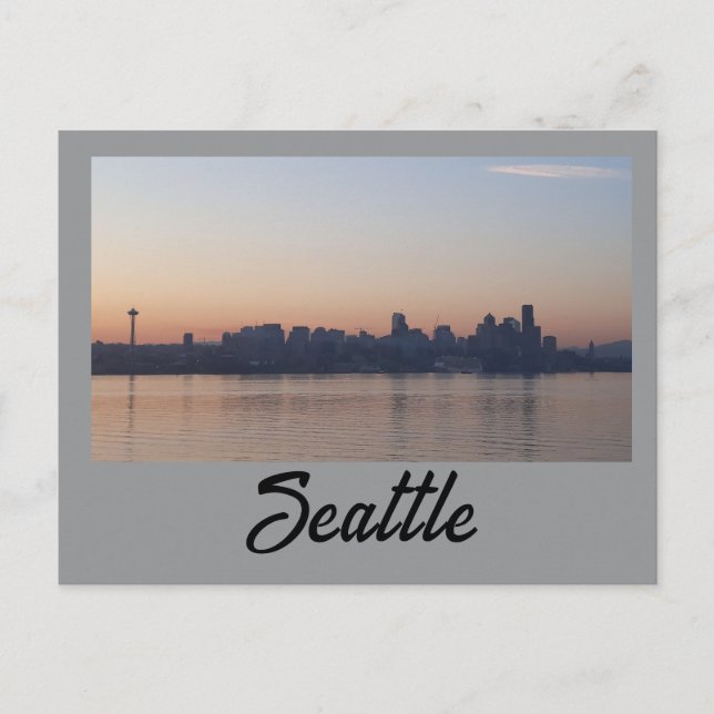 Carte Postale Lever de soleil à Seattle (Devant)