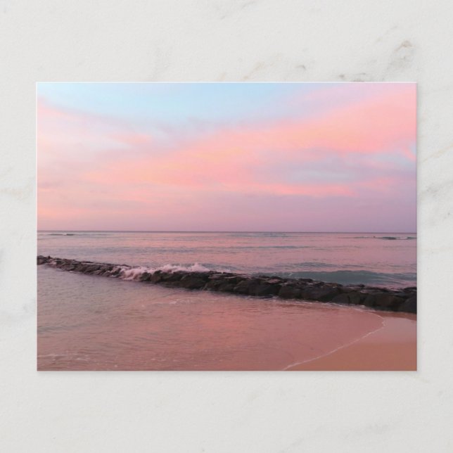 Carte Postale Lever de soleil à Waikiki Beach (Devant)