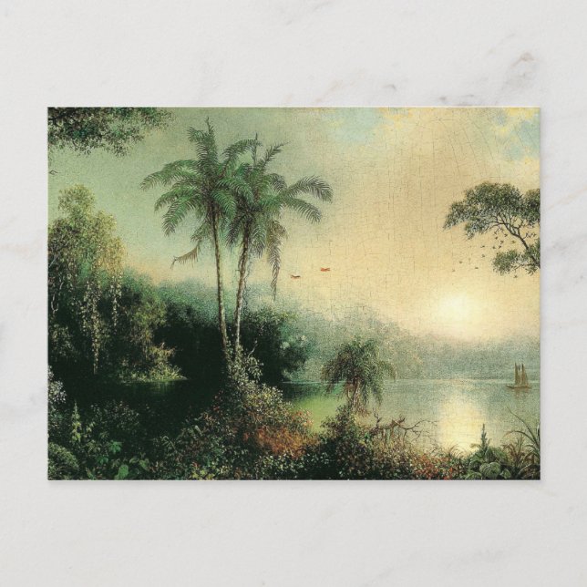 Carte Postale Lever de soleil au Nicaragua, peinture de M.J. Hea (Devant)
