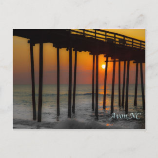 Carte postale - Lever de soleil au quai, Avon, NC