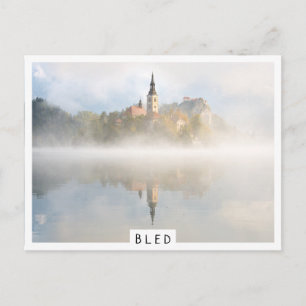 Carte Postale Lever de soleil brumeux au lac de Bled